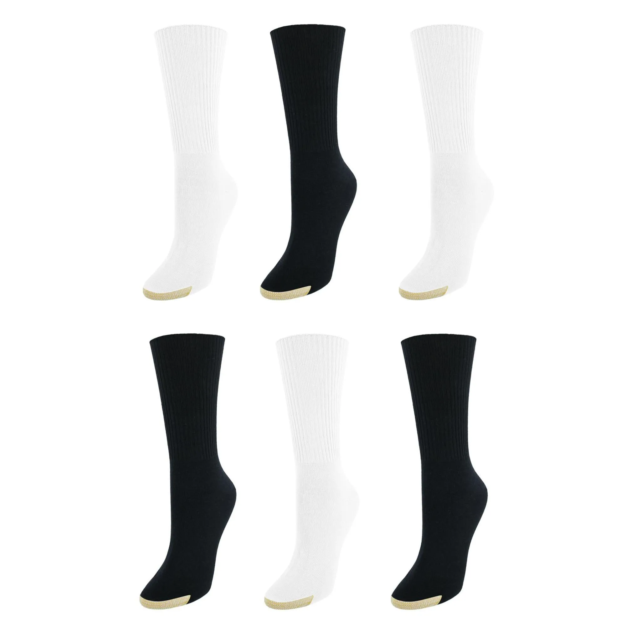 Women's Extended Size Turn Cuff Anklet (6 Pair Pack)