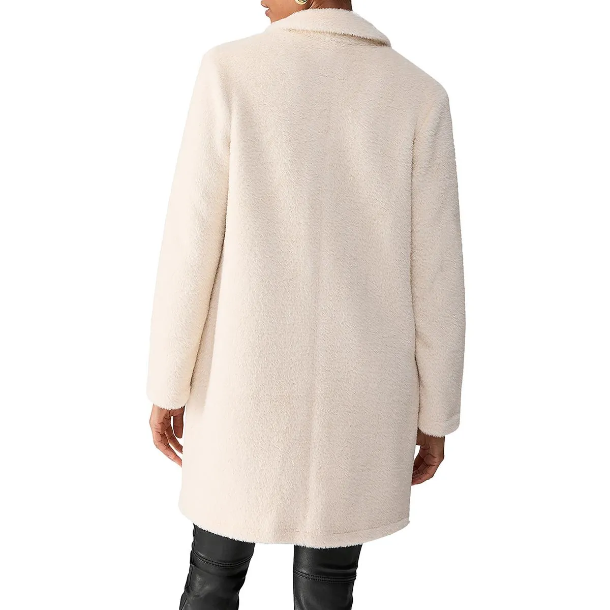 Womens Faux Fur Long Sleeve Faux Fur Coat