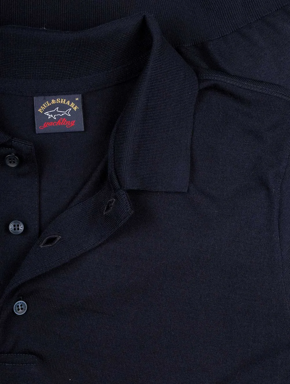 Wool Polo Shirt Navy