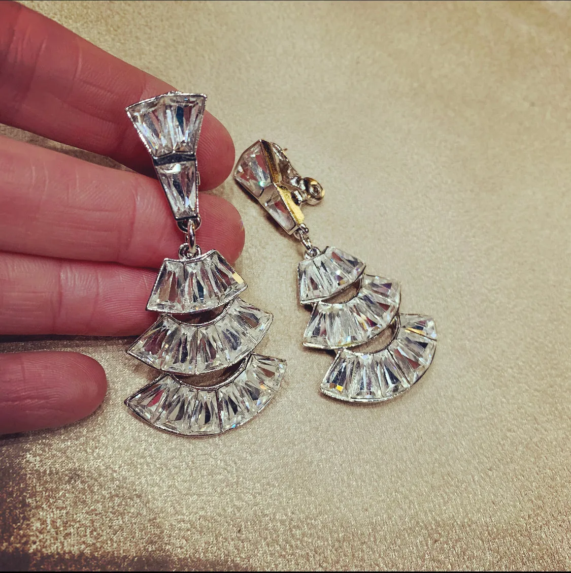 Yves Saint Laurent Crystal Statement earrings