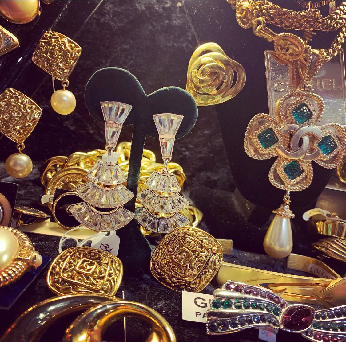 Yves Saint Laurent Crystal Statement earrings